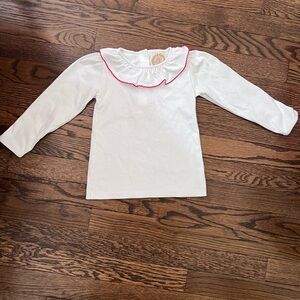 Beaufort Bonnet Company Prima Cotton White Long Sleeve Collar Shirt 4T